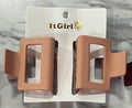 Medium Cut Out Rectangle Hair Claw | Pack of Two