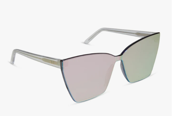 Goldie Opalescent Pink + Cherry Blossom Mirror | Diff Eyewear