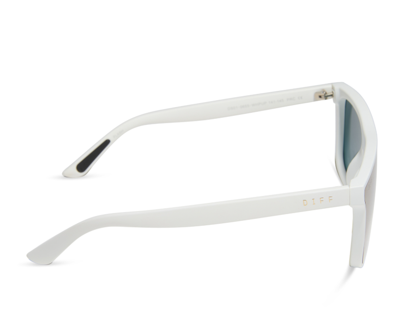 Flash Matte White + Purple Mirror Polarized | Diff Eyewear
