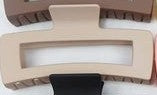 Matte Jumbo Cut-Out Rectangle Hair Claw