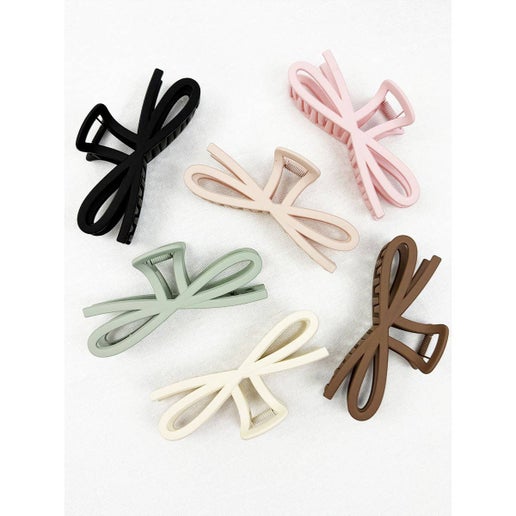 Soft Tone Jumbo Knotted Bow Hair Clip Claw