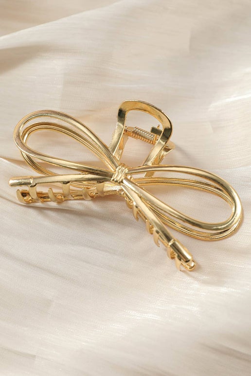 Gold Bowknot Shape Claw Clip | Gold