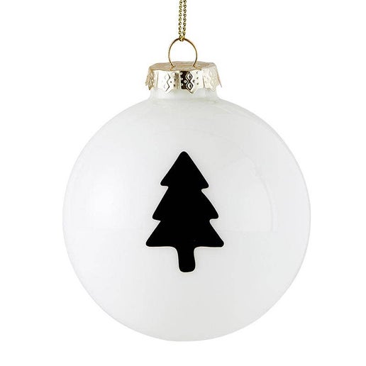 Merry Merry + Tree | Glass Ornament Set of 2