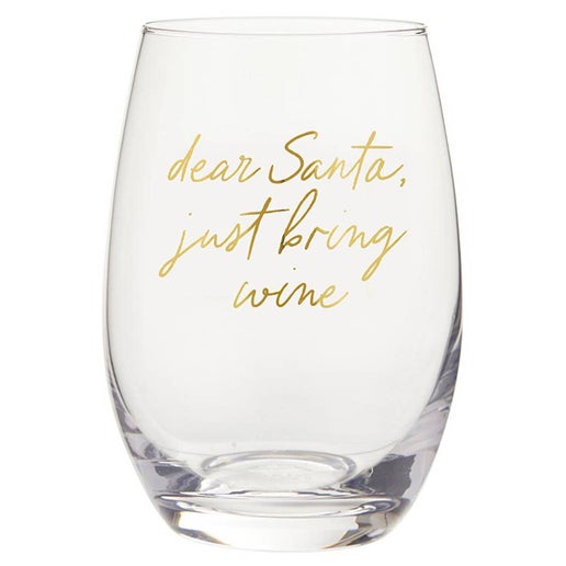Dear Santa | Stemless Wine Glass