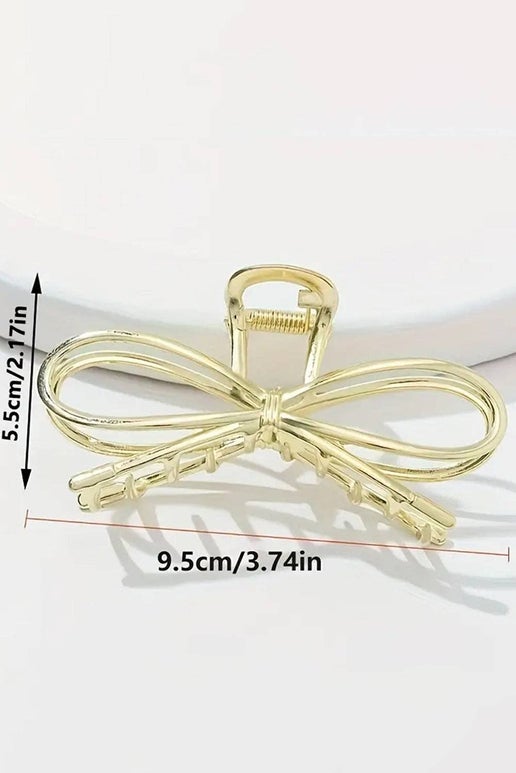 Gold Bowknot Shape Claw Clip | Gold