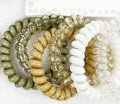 Clear & Colored Phone Cord Hair Tie Set