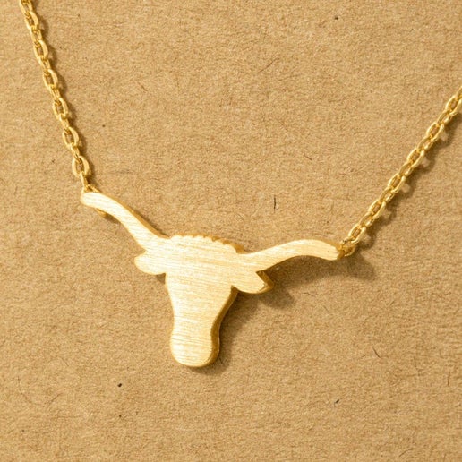 Dainty Bull Head Pendant Necklace