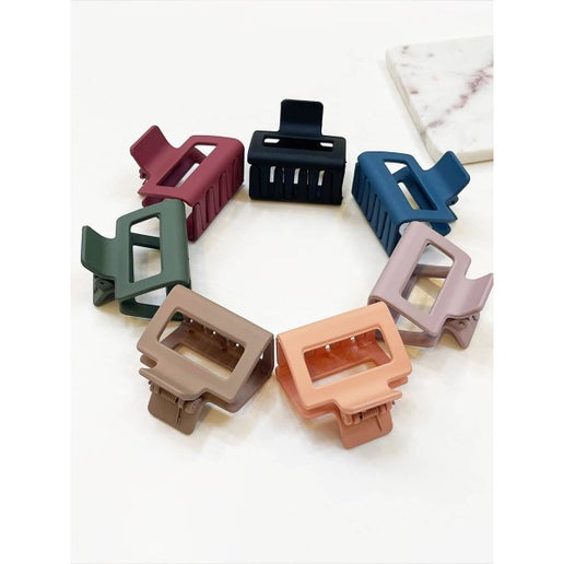 Medium Cut Out Rectangle Hair Claw | Pack of Two