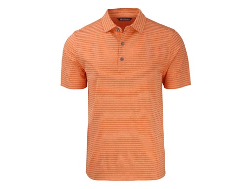 Cutter & Buck Forge Eco Heather Stripe Polo | College Orange Heather