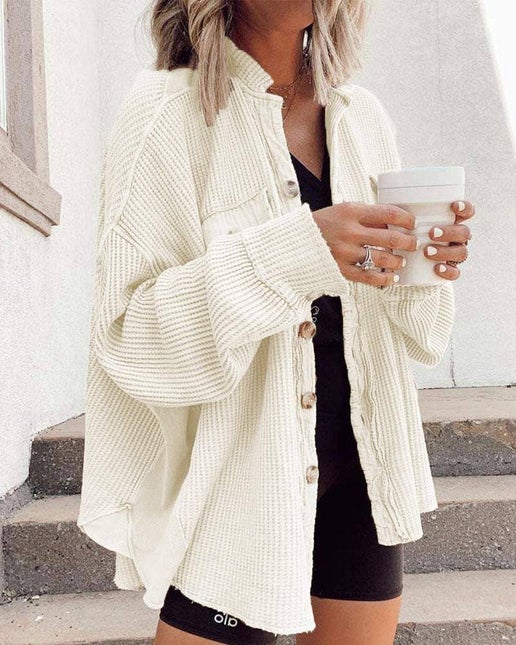Mallory Waffle Knit Shacket