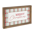 Plaid Christmas Framed Sign