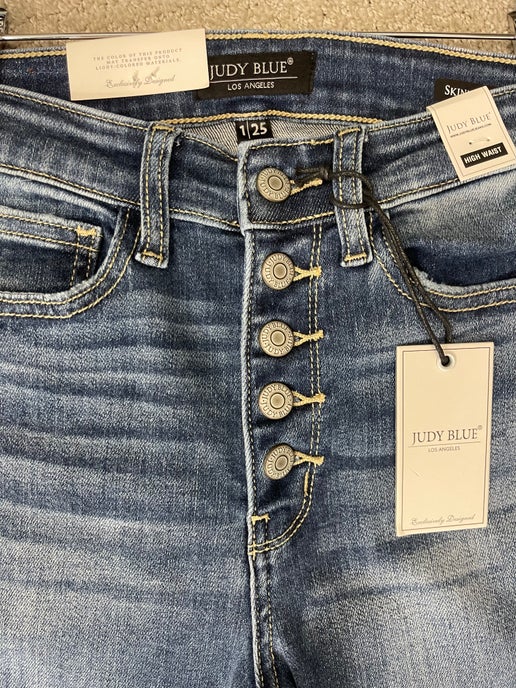High-Rise Button Fly Skinny Jeans | Judy Blue