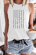 American Flag Graphic Tank Top