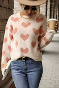Heart-Printed Warm & Cute Sweater