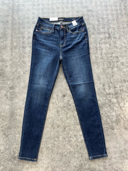 High-Waisted Dark Wash Skinny Jeans | Judy Blue