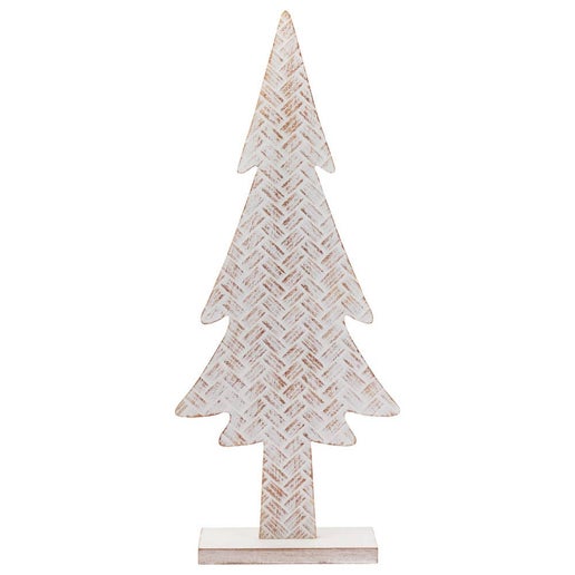 White Wash Basketweave Tree Christmas