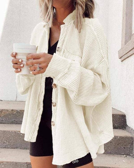 Mallory Waffle Knit Shacket