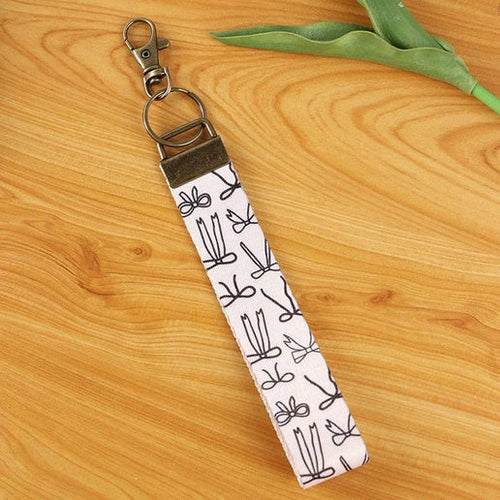 5" Canvas Wrist Lanyard Keychain