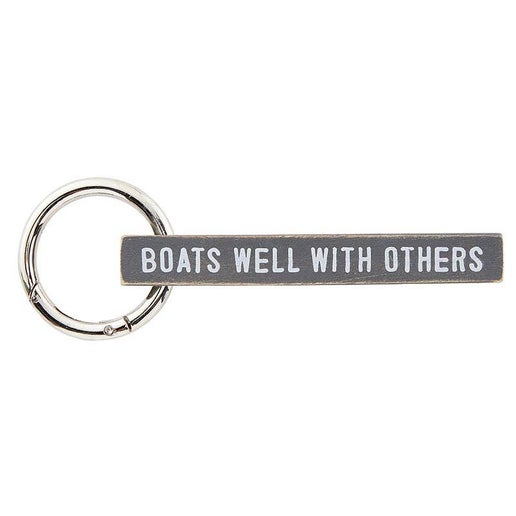 Boats Well with Others | Wood Key Chain