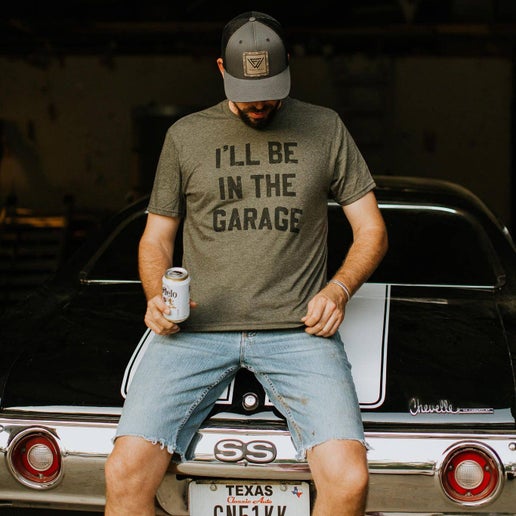 Men's "I'll Be in the Garage" Graphic T-Shirt