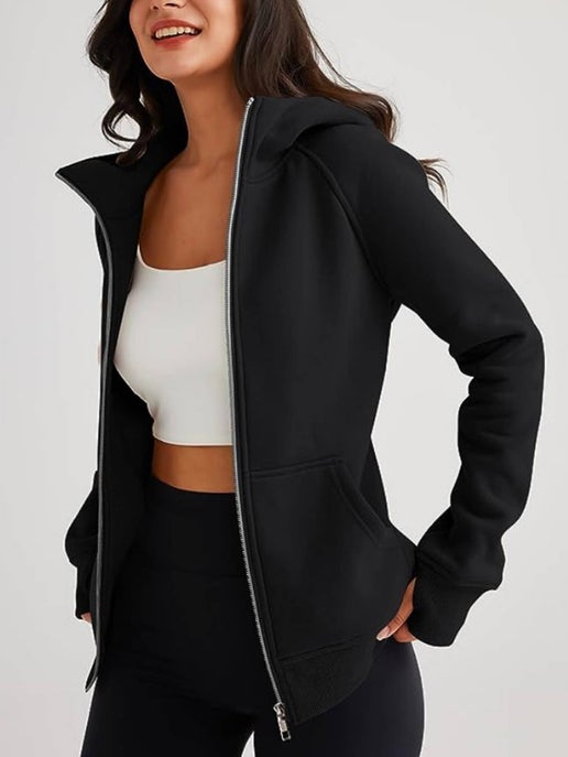 Black Zip-Up Hoodie | Everyday Comfort, Effortless Style