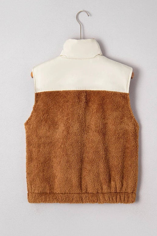 Half-Zip Sherpa Pullover Vest