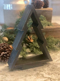 Hollow Wood Christmas Tree – Black & Wood Wash