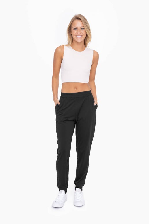 Essential Cropped Muscle Tank | White