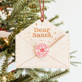 Letter to Santa Wooden Ornament