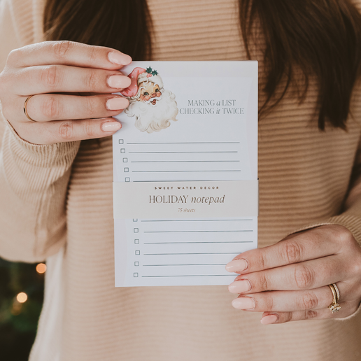 Christmas Notepad – Vintage Santa Design