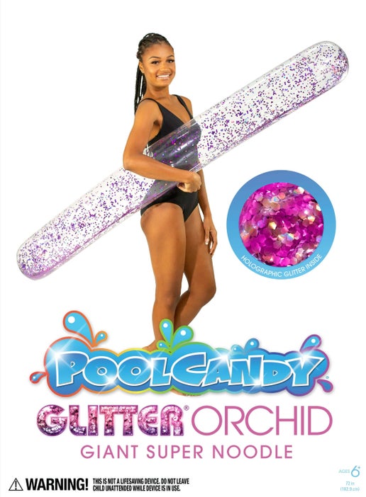 PoolCandy Giant Orchid Glitter Super Noodle