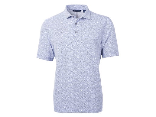 Cutter & Buck Virtue Eco Pique Botanical Print Polo | Hyacinth