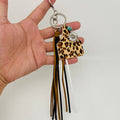 Western-Inspired Leather Fringe Keychains