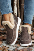 Plush Lined Anklet Boots | Coffee