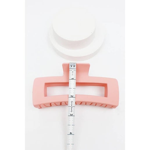 Matte Jumbo Cut-Out Rectangle Hair Claw