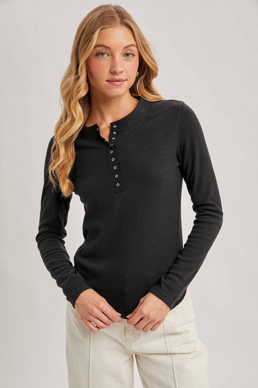 Refined Long-Sleeve Henley