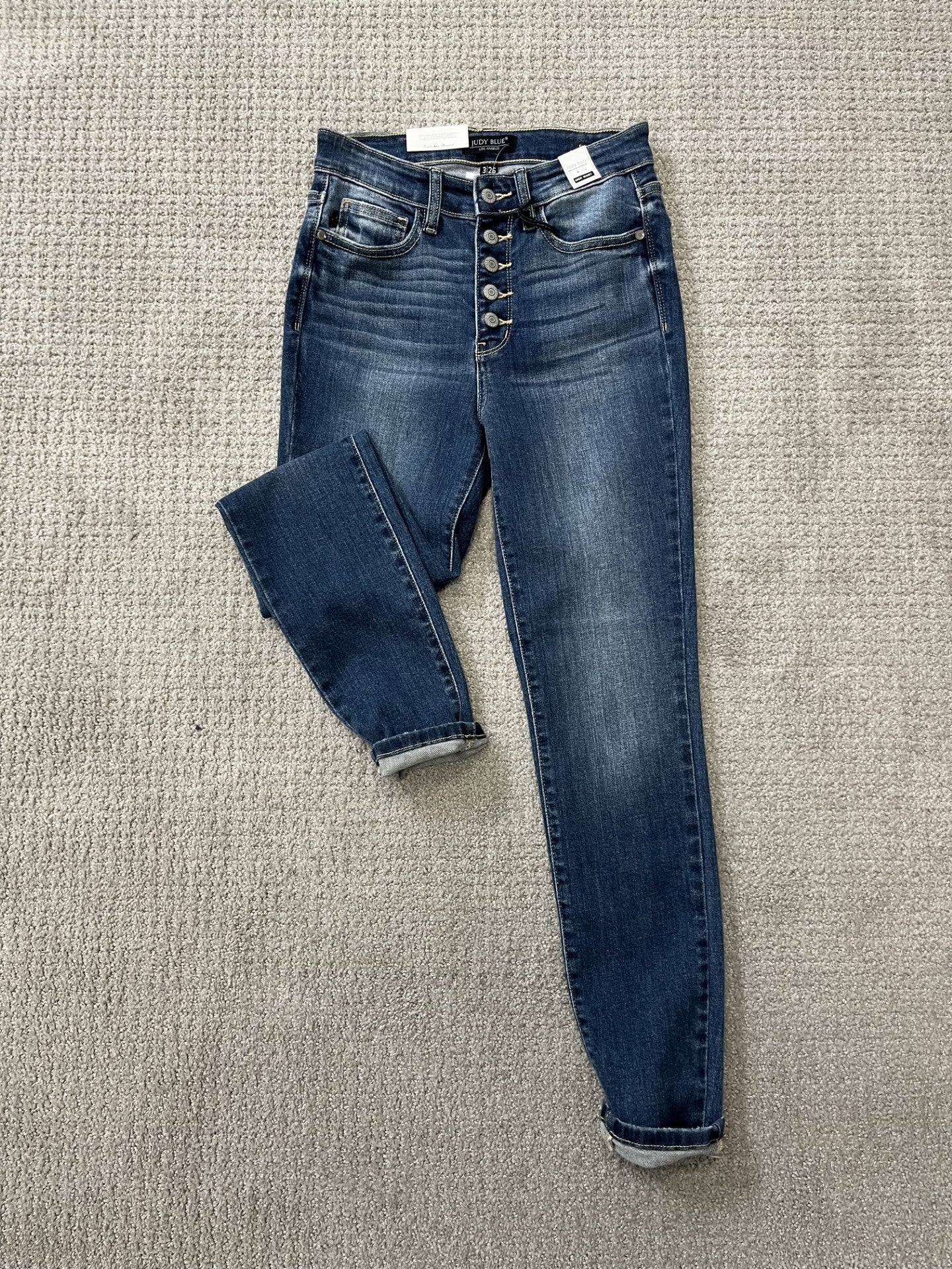 High-Rise Button Fly Skinny Jeans | Judy Blue
